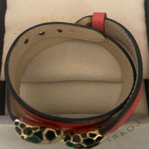 Bvlgari serpenti forever leather bracelet